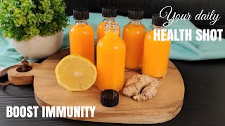 Easy homemade Ginger Shots Recipe Your daily Immune boosting wellness shots [upl. by Fara]