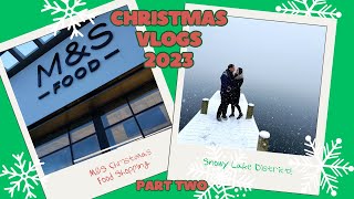 CHRISTMAS VLOGS ❄️ part 2  The Lake District in the Snow Low Wood Bay amp MampS Festive Food Shopping [upl. by Atekihs375]