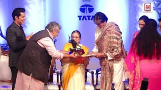 Amitabh Bachchan honored with Lata Dinanath Mangeshkar Award  amitabhbachchan latamangeshkar [upl. by Loeb]