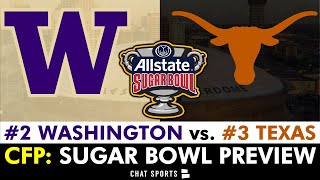 Texas Football vs Washington Football Sugar Bowl Preview Michael Penix Jr vs Quinn Ewers  CFP [upl. by Nailliw575]