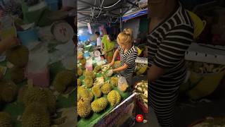 Crazy Speed Durian Cutting Skills  Thai Street Food [upl. by Py107]