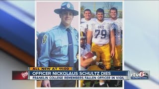 Vigil held for Officer Nickolaus Schultz [upl. by Omrellig]