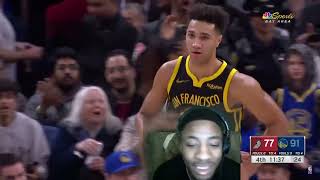 Blazers vs Warriors Highlights Reaction [upl. by Bopp]