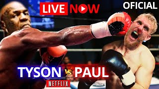 Mike Tyson vs Jake Paul TKO brutal [upl. by Eneleh587]