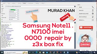 Samsung Note2 imei Repair by z3x box  Samsung n7100 imei repair z3x box [upl. by Ennaeiluj]