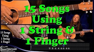 15 1 String Guitar Songs – Beginners Guitar Songs – Easy Songs to Play on Guitar [upl. by Guendolen]