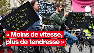 Des centaines de manifestants à Paris pour rendre hommage au cycliste Paul Varry [upl. by Ycul467]