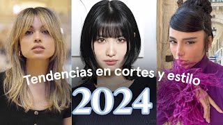 TENDENCIAS EN CORTES Y ESTILOS 2024 🔥 CABELLO [upl. by Ailin731]