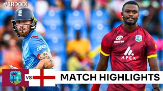 West Indies vs England 3rd ODI Highlights 2024  WI vs ENG 2024  WI vs ENG 3rd ODI Highlights 2024 [upl. by Lekram]