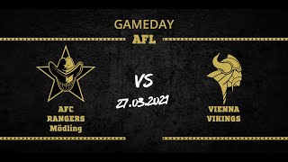 LIVESTREAM  AFL WEEK 1  AFC RANGERS vs VIENNA VIKINGS [upl. by Eninaej]