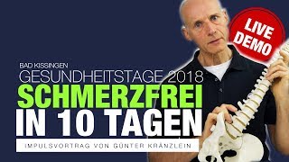 Schmerzfrei in 10 Tagen  Günter Kränzlein Live 2018 [upl. by Eceerehs]