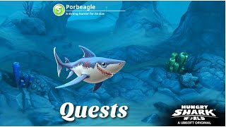 Hungry Shark World  Porbeagle Quests [upl. by Artap480]