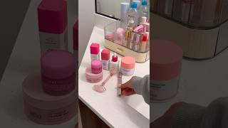 PINK SKINCARE ROUTINE 🩷✨ aesthetic skincare asmr asmrsounds preppy [upl. by Wash617]