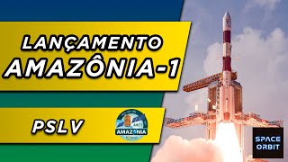 Lançamento do Amazônia1 Satélite Brasileiro  PSLV [upl. by Lleuqram]