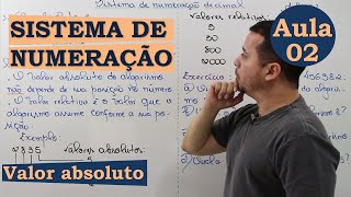 SISTEMA DE NUMERAÇÃO DECIMAL  AULA 02  VALOR ABSOLUTO E RELATIVO [upl. by Acima]