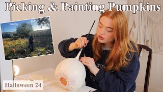 Halloween Pumpkin Picking and Painting 🎃 Autumn 🍂  Ruby Rose UK [upl. by Philip]