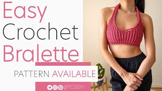 EASY Crochet Bralette  Pattern amp Tutorial DIY [upl. by Cohleen]