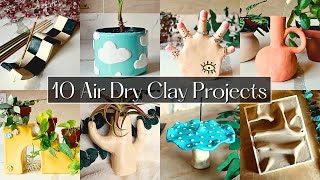 NEW 10 Air Dry Clay Tutorials to Try Out  home decor [upl. by Crist339]