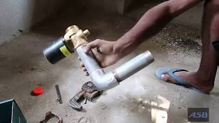 How to Install Toilet Flush Valve amp Pan in bathroom [upl. by Raff407]