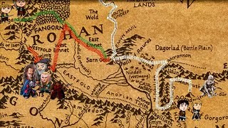 Lord of the Rings map timeline characters travels LOTR retropoparts [upl. by Asen637]