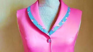 Basic collar neck sewing tips  Easy technique for beginners [upl. by Otnicaj]