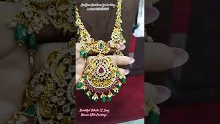 Beautiful Nakshi CZ Long Haram With Earrings for booking contact 6281080007 imitationjewellery [upl. by Frodin404]