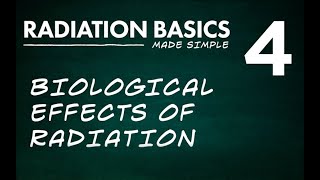 Radiation Basics Made Simple Segment 4 Biological Effects of Radiation [upl. by Lleret566]