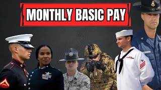 US MILITARY MONTHLY BASIC PAY 2022 [upl. by Maguire]