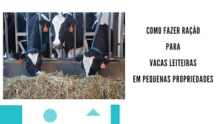 Como fazer ração para vacas leiteiras em pequenas propriedades [upl. by Nibur]