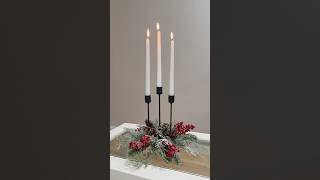 Transform a boring candlestick into festive decor for the holidays 🕯️shorts diy christmas [upl. by Noit]