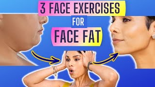 3 FACE EXERCISES for FACE FAT 3 minutes to Sculpt CHEEKS and JAW [upl. by Aneekahs]