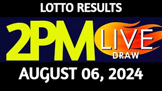 Lotto Result Today 200 pm draw August 06 2024 Tuesday PCSO LIVE [upl. by Denzil]