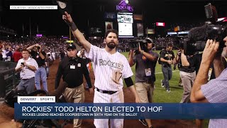 The wait is over Rockies legend Todd Helton elected to baseball Hall of Fame [upl. by Aisa483]