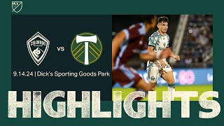 HIGHLIGHTS  Colorado Rapids vs Portland Timbers  Sept 14 2024 [upl. by Tippets]