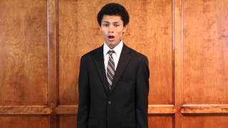 Young man sings Handels quotWhereer You Walkquot [upl. by Noak756]