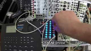 Alesis SR16 clocked from modular synth via Expert Sleepers FH1 [upl. by Baldwin]