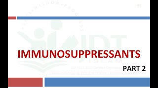 IMMUNOSUPPRESSANTS Part 2 Pharmacology Azathioprine Methotrexate Etanercept Infliximab [upl. by Amaryl495]