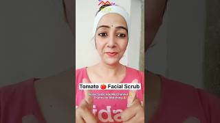 Get Younger Skin Easily  Parlour Like Tomato Facial At HomeGet Fair amp Clear Skin beauty shorts [upl. by Einamrej]