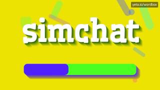 HOW TO SAY SIMCHAT simchat [upl. by Ahsauqal705]