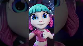 Dance Challenge Time 💃💫 Shine Together With Talking Angela shorts [upl. by Anelhtac]