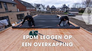 EPDM dakbedekking  Hoe leg je EPDM [upl. by Tybie]