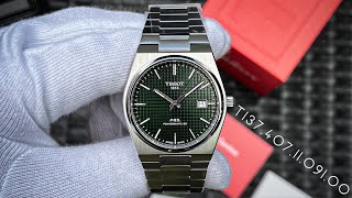 Tissot PRX Powermatic 80 Green Dial T1374071109100 [upl. by Ahsyas184]