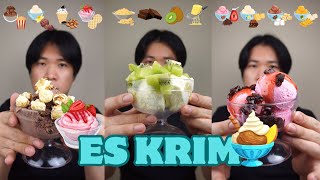 KOMPILASI MAKAN ES KRIM DENGAN BERBAGAI MACAM TOPPING [upl. by Dodie]