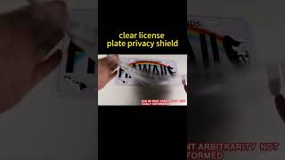 Plastic license plate cover [upl. by Ihtac]