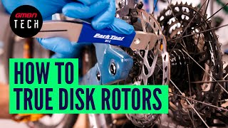 How To Fix And True A Bent Disk Brake Rotor  Mountain Bike Servicing Essentials [upl. by Leseil828]