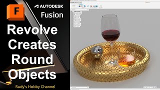 Autodesk Fusion 360 28 Revolve creates round objects [upl. by Ailimaj487]