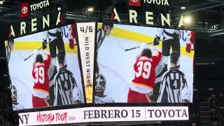 Ontario Reign fight with the Calgary wranglers [upl. by Ymrej]