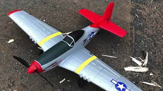 VOLANTEXRC 4CH RC Airplane  P51 Mustang [upl. by Esinned]