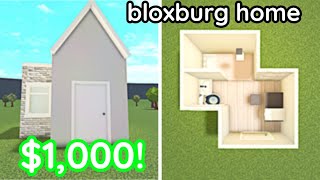 Building a 1k BLOXBURG STARTER HOUSE 1 Story Build [upl. by Herwin506]