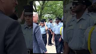 Forrest Gump star meets with police cadets [upl. by Ibob]